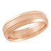 Men's 6mm Rose Gold Wedding Band with Double Milgrain - Vintage 1960's Style