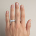 Mid Century Modern Men's Double Milgrain Center Wedding Band in White Gold - 6mm Wide - 10K, 14K or 18K