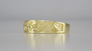 Men's 1960's Mid Century Modern Carved Olive Leaves Ring in Yellow Gold - 6.8mm Wide - 10K or 14K