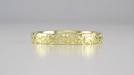 Mid Century Modern Yellow Gold Anchor and Cross Wedding Band - 3mm Wide