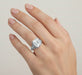 4 Carat Emerald Cut Lab Grown Diamond Solitaire Edwardian Filigree Engagement Ring in Platinum
