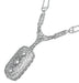 1930's Filigree Art Deco Lavalier Pendant Drop Necklace in Sterling Silver