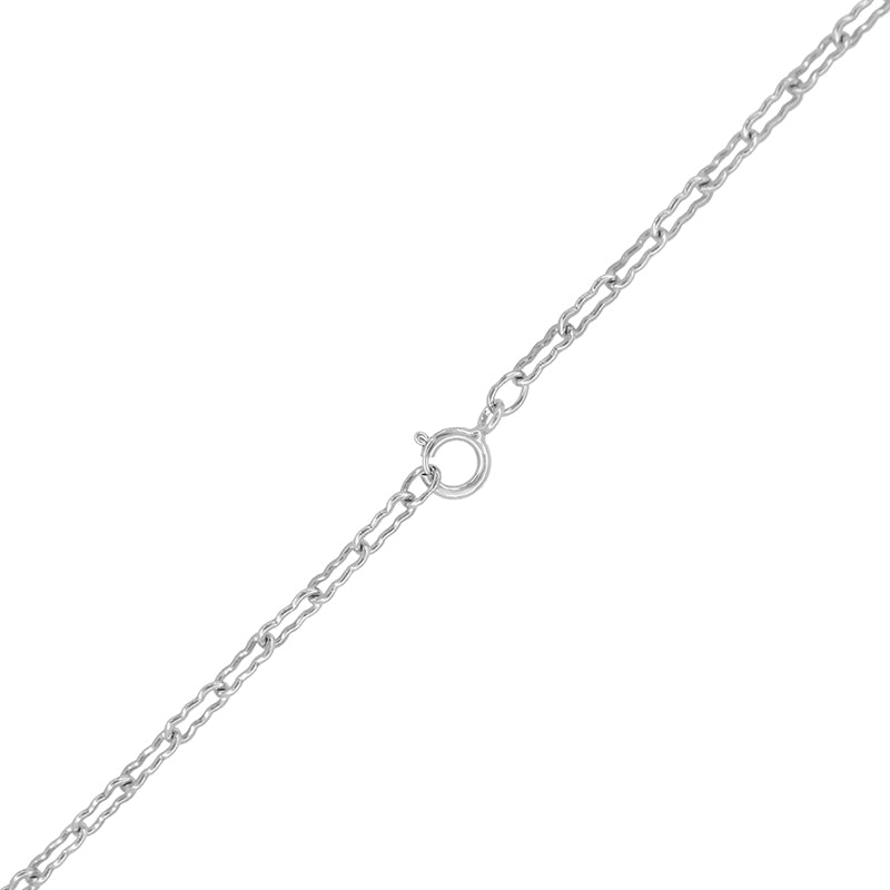 Antique Style Crinkle Link Neckchain - 925 Silver - Art Deco