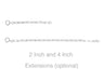 Crinkle Link Extension Chains 2 Inches and 4 Inch Long - Silver
