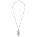 1920's Art Deco Floral Filigree Lozenge Shape Lab Created Emerald Necklace with Diamonds in Sterling Silver
