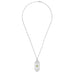 1920's Geometric Art Deco Filigree Peridot Pendant Necklace in Sterling Silver