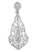 Antique 1920s Art Deco Filigree Diamond Pendant in White Gold - P120