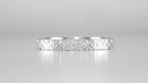 Platinum 1950's Mid Century Modern Antique Style Sculptural Wedding Band