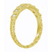Side Scroll Hand Engraved Yellow Gold 1920's Art Deco Tiered Vintage Diamond Wedding Band - DWR135Y