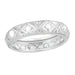 Art Deco Lisbon Antique Diamond Filigree Wedding Band in Platinum - Size 6
