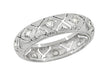 Art Deco Preston Antique Diamond Wedding Band in Platinum - Size 6