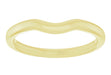 14K Yellow Gold Smooth Curved Half Round Wedding Band