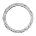 Art Deco Cheshire Filigree Vintage Diamond Wedding Band in Platinum - Size 7 3/4