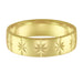 1950's 8 Ray Starburst Mens Antique Style Wedding Band in Yellow Gold - 6mm Wide