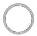 Hand Carved Leaves & Scrolls 5mm Wide Western Platinum Vintage Style Wedding Ring