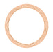 14 Karat Rose Gold 5mm Wide Western Hand Engraved Scrolls & Leaves Vintage Style Wedding Ring