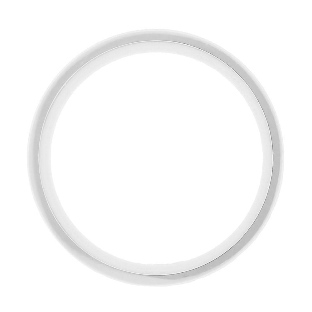 Side of Men's 6.5mm Wide Vintage Engraved Scrolls Western Wedding Band in 14K White Gold