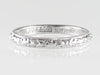 1920's Estate Sculptured Floral Antique Wedding Ring in Platinum - Size 4.50