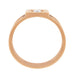 Baxter Rose Gold Victorian Wide Starburst Diamond Wedding Ring - 7.4mm Wide
