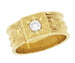 Baxter Yellow Gold Victorian Wide Diamond Wedding Band - 7.4mm