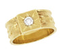 Baxter Victorian Antique Diamond Wedding Band Yellow Gold - 7.4mm - R1212Y14