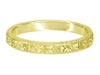 Yellow Gold Vintage Carved Pansy Flowers Edwardian Wedding Ring