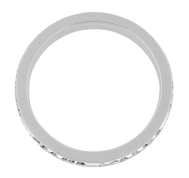Engraved Acanthus Scrolls Victorian Platinum Wedding Band for a Man - 4mm Wide - alternate view