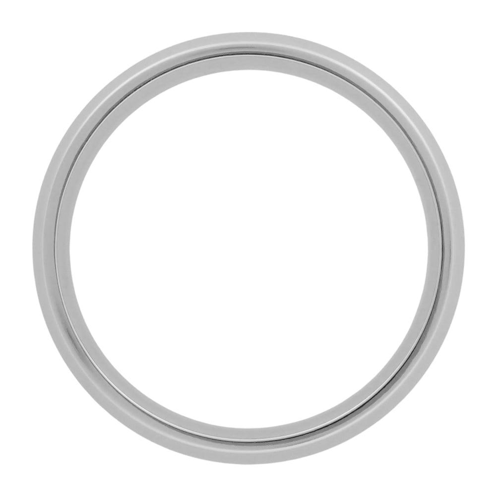 Mid Century Modern Men's Double Milgrain Center Wedding Band in White Gold - 6mm Wide - 10K, 14K or 18K - Item: R1263W10 - Image: 5