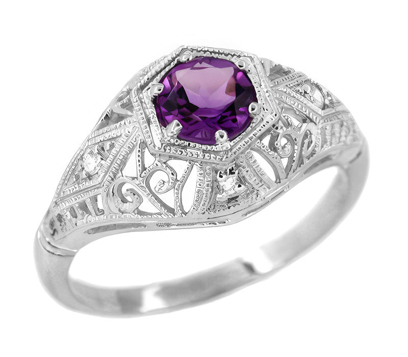 Delicate Light!! 925 Sterling Silver Amethyst Ring Wholesale