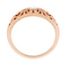 Filigree Edwardian Diamond Band Ring in 14 Karat Rose ( Pink ) Gold