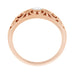 Filigree Edwardian Diamond Band Ring in 14 Karat Rose ( Pink ) Gold