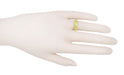 Edwardian Filigree Aquamarine Band Ring in 14 Karat Yellow Gold