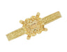 4 Prong Top of Yellow Gold Art Deco 3/4 Carat Crown Scrolls Filigree Engagement Ring Setting - R199PRY75