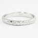 14K or 18K White Gold Domed Antique Wedding Ring with Engraved Flowers and Milgrain Edges