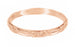 14 Karat Rose Gold 1920's Art Deco Carved Roses Wedding Ring