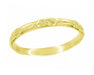 14K Yellow Gold Sculptured Vintage Roses Wedding Ring - 1920s Art Deco - R224Y