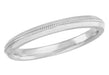 Antique Reissue 1920's Art Deco Knife Edge Single Milgrain Wedding Band in White Gold - 2.5mm Wide