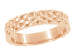14K Rose Gold Basketweave Wedding Ring - 1960's Design - 4mm Wide
