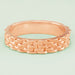 14K Rose Gold Basketweave Wedding Ring - 1960's Design - 4mm Wide