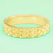 Yellow Gold Vintage Basket Weave Wedding Band - 1960s Wedding Ring - R271Y