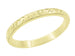 14 Karat Yellow Gold Art Deco Flowers and Wheat Vintage Engraved Eternity Wedding Ring - 2.5mm