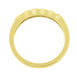 1980's Yellow Gold Open Scrolls Solo Diamond Wedding Band