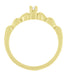 Side of Yellow Gold 1950s Vintage Diamond Promise Ring - R379Y