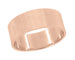 14 Karat Rose Gold 1950's Vertical Lines Wide Wedding Band - 7mm Width
