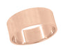 14 Karat Rose Gold 1950's Vertical Lines Wide Wedding Band - 7mm Width