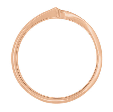14 Karat Rose Gold 1960's Mid Century Free Form Wave Band - alternate view