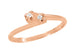 Rose Gold 1950's Mid Century Modern Bypass Diamond Promise Ring