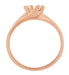 Rose Gold 1950's Mid Century Modern Bypass Diamond Promise Ring