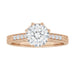 Antique Style Rose Gold Royal Crown Engagement Ring Mounting for a 1 - 1.25 Carat Round Diamond