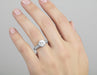 Royal Crown Antique Style Engraved White Gold Engagement Ring Setting for a 1 - 1.25 Carat Round Diamond